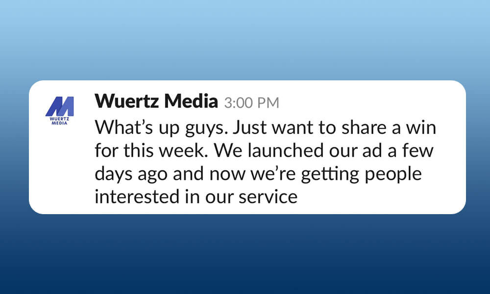 Scale Your Content Agency With Julian Corzo A screenshot of a message from Scale Content Agency stating recent success and increased interest in their service. Conquer Acquisitions